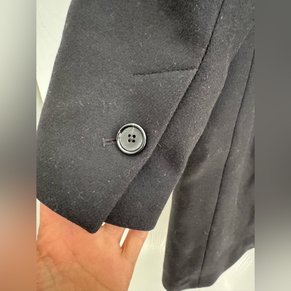 Toteme Women's Broad Double Breasted Recycled Wool Blend Coat Black Eu 40 US 8 - Picture 10 of 15